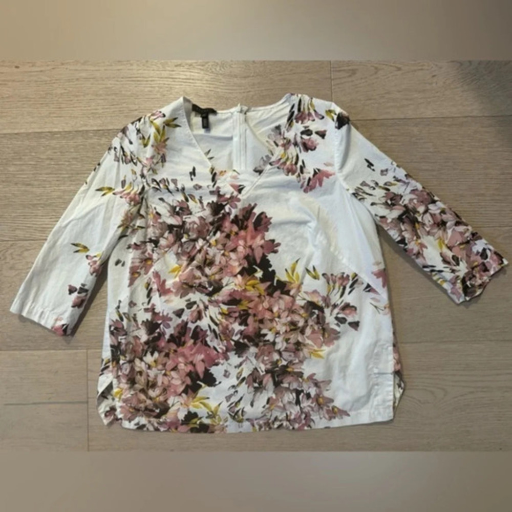 Escada floral print v-neck blouse